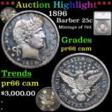 Proof ***Auction Highlight*** 1896 Barber Quarter 25c Graded pr66 cam By SEGS (fc)