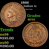 1866 Indian Cent 1c Grades Select AU