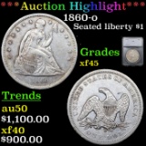 ***Auction Highlight*** 1860-o Seated Liberty Dollar 1 Graded xf45 By SEGS (fc)