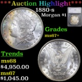 ***Auction Highlight*** 1880-s Morgan Dollar 1 Graded ms67+ By SEGS (fc)