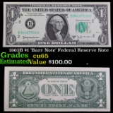 1963B $1 'Barr Note' Federal Reserve Note Grades Gem CU