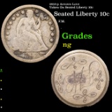 1853-p Arrows Love Token On Seated Liberty 10c Seated Liberty Dime 10c Grades ng