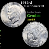 1972-d Eisenhower Dollar 1 Grades GEM Unc