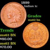 1899 Indian Cent 1c Grades Select Unc BN