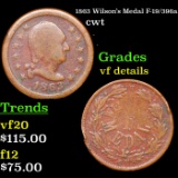 1863 Wilson's Medal Civil War Token F-19/396a 1c Grades vf details