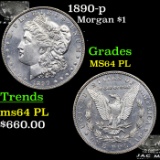 1890-p Morgan Dollar $1 Grades Choice Unc PL