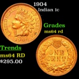 1904 Indian Cent 1c Grades Choice Unc RD