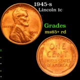 1945-s Lincoln Cent 1c Grades Gem+ Unc RD