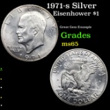 1971-s Silver Eisenhower Dollar 1 Grades GEM Unc