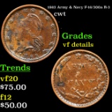 1863 Army & Navy Civil War Token F-16/300a R-3 1c Grades vf details