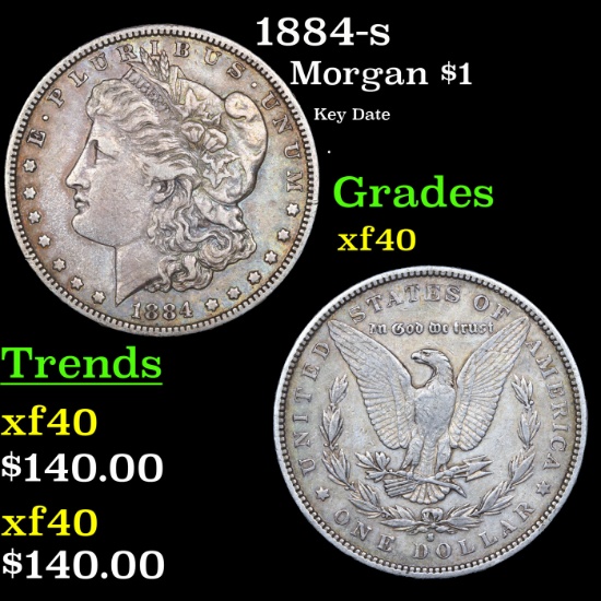1884-s Morgan Dollar $1 Grades xf