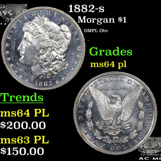 1882-s Morgan Dollar $1 Grades Choice Unc PL