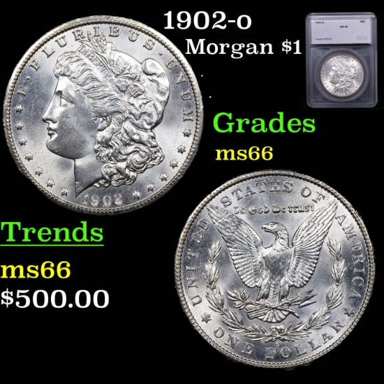 1902-o Morgan Dollar $1 Graded ms66 By SEGS