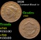 1826 Coronet Head Large Cent 1c Grades vf++