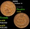 1908 Indian Cent 1c Grades Choice AU/BU Slider