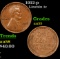 1912-p Lincoln Cent 1c Grades Choice AU