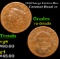 1834 Large Letters Rev Coronet Head Large Cent 1c Grades vg details