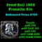 Full roll of Proof 1958-p Frankllin 50c, 20 Coins total Franklin Half Dollar 50c