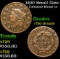 1820 Small Date Coronet Head Large Cent 1c Grades vf details