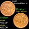 1847 Braided Hair Large Cent 1c Grades xf details
