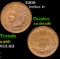 1909 Indian Cent 1c Grades AU Details