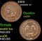 1905 Indian Cent 1c Grades Choice AU/BU Slider+