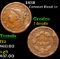 1838 Coronet Head Large Cent 1c Grades f details