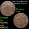 1807 Large Fraction Draped Bust Large Cent 1c Grades vg+