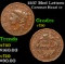 1837 Med Letters Coronet Head Large Cent 1c Grades vf++