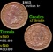 1863 Indian Cent 1c Grades xf details