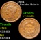 1854 Braided Hair Large Cent 1c Grades vf details