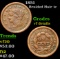 1851 Braided Hair Large Cent 1c Grades vf details