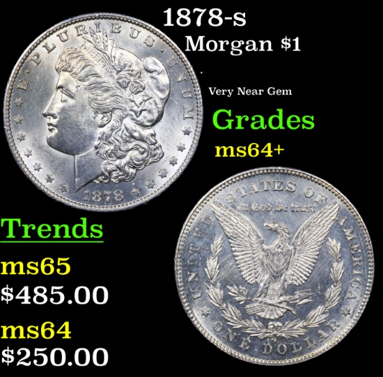 1878-s Morgan Dollar $1 Grades Choice+ Unc