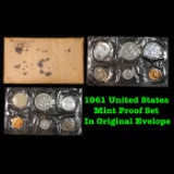 1961 United States Mint Proof Set In Original Evelope