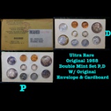 ***Auction Highlight*** Ultra Rare Original 1958 Double Mint Set P,D W/ Original Envelope & Cardboar