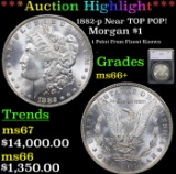 ***Auction Highlight*** 1882-p Morgan Dollar Near TOP POP! $1 Graded ms66+ By SEGS (fc)