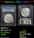 ***Auction Highlight*** PCGS 1892-o Morgan Dollar $1 Graded ms63 By PCGS (fc)