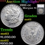 ***Auction Highlight*** 1891-cc Morgan Dollar $1 Graded ms62 By SEGS (fc)