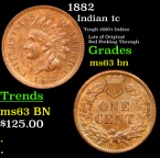 1882 Indian Cent 1c Grades Select Unc BN