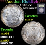 ***Auction Highlight*** 1878-cc Morgan Dollar $1 Graded Select+ Unc By USCG (fc)