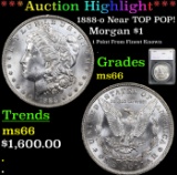***Auction Highlight*** 1888-o Morgan Dollar Near TOP POP! $1 Graded ms66 By SEGS (fc)