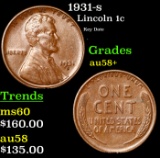 1931-s Lincoln Cent 1c Grades Choice AU/BU Slider+