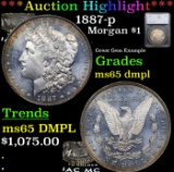***Auction Highlight*** 1887-p Morgan Dollar $1 Graded ms65 dmpl by SEGS (fc)