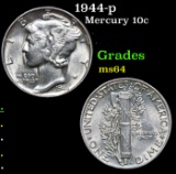 1944-p Mercury Dime 10c Grades Choice Unc