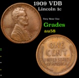 1909 VDB Lincoln Cent 1c Grades Choice AU/BU Slider