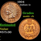 1904 Indian Cent 1c Grades GEM++ RB