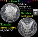 ***Auction Highlight*** 1884-cc Morgan Dollar $1 Graded ms65 dmpl by SEGS (fc)