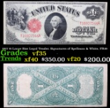 1917 $1 Large Size Legal Tender, Signatures of Spellman & White, FR39  Grades vf++