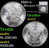 1881-o Morgan Dollar $1 Graded ms64+ By SEGS