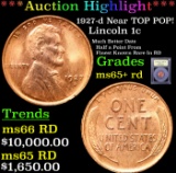 ***Auction Highlight*** 1927-d Lincoln Cent Near TOP POP! 1c Grades Gem+ Unc RD By USCG (fc)